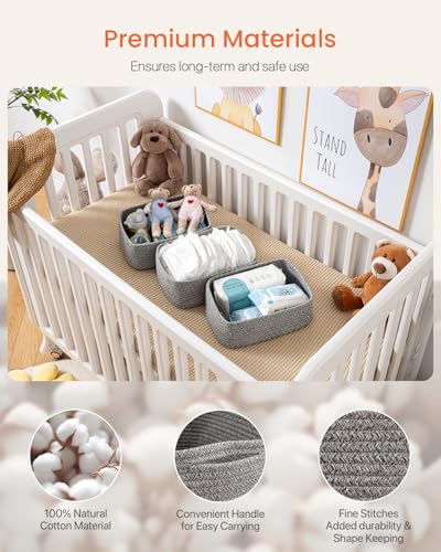 Small Woven Storage Basket for Organizing (3 Count)