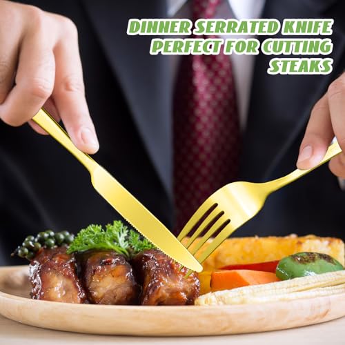 100 Pieces Stainless Steel forks and knives Dinner Flatware Set Tableware Cutlery for Butter Kitchen Restaurant