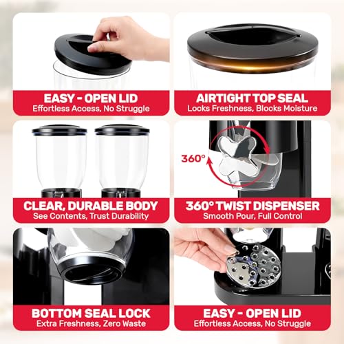 Dual Control Cereal Dispenser Countertop
