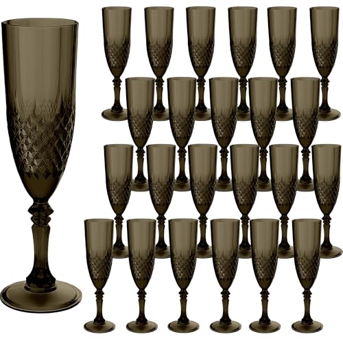 24 Pack Plastic Champagne Flutes (24 Count)