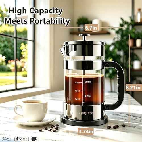 French Press Coffee Maker 34oz