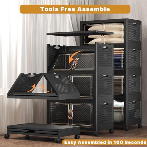 672QT Stackable Storage Bins with Lids (4 Count)