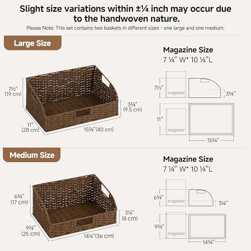 Pantry Baskets for Organizing (2 Count)