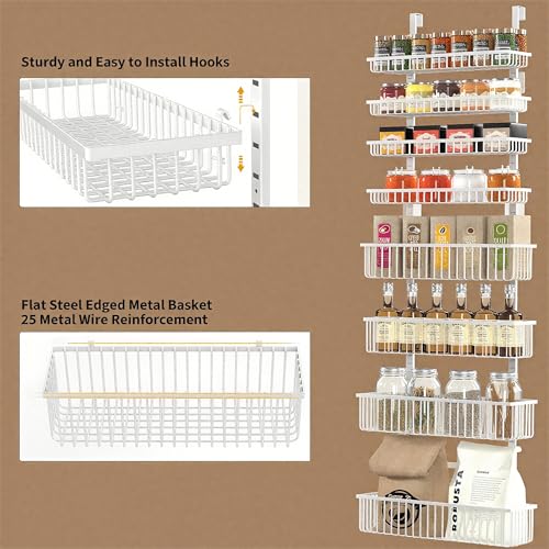 White Over The Door Pantry Organizer
