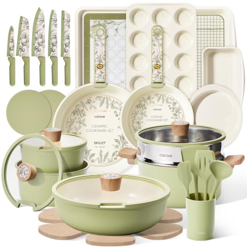 42pcs Ceramic Cookware Set