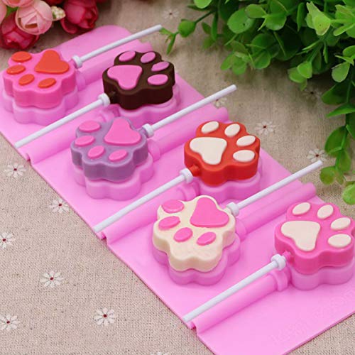 12 Capacity Cat Paw Silicone Lollipop Mold Set