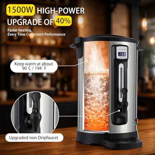 30 Cup Coffee Urn Stainless Steel Double