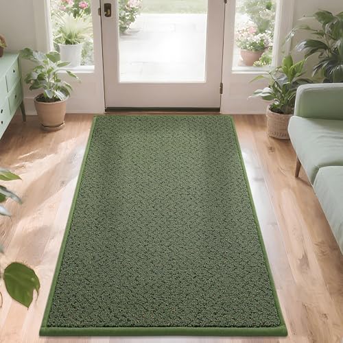 Dirt Trapper Door Mat 36"x60" Non Slip Washable Green