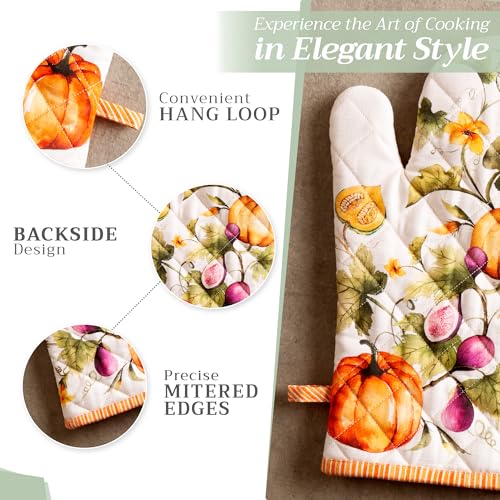 100% Cotton Oven Mitt & Pot Holder Set (2 Count)