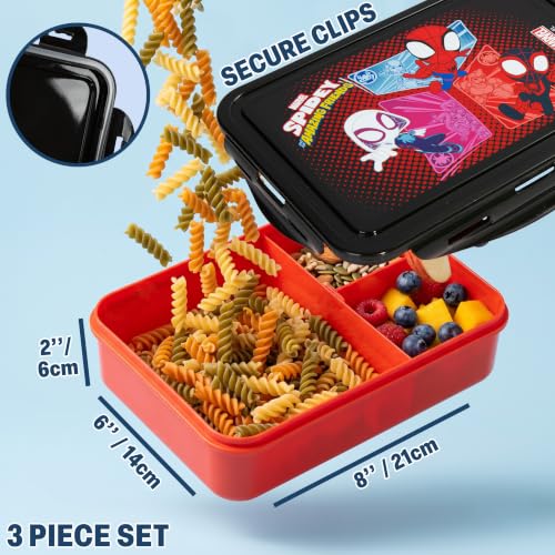 Marvel Spidey and His Amazing Friends Boys Lunch Box 3Pc Set (3 Count)
