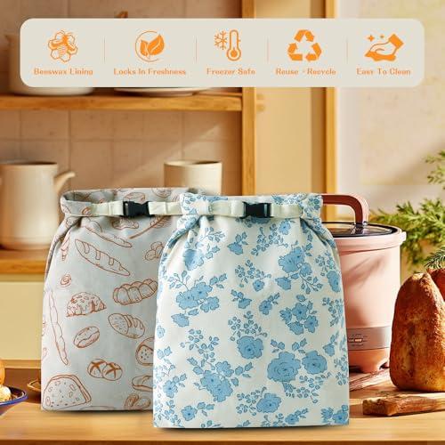 Beeswax Bread Bags for Homemade bread (2 Count)