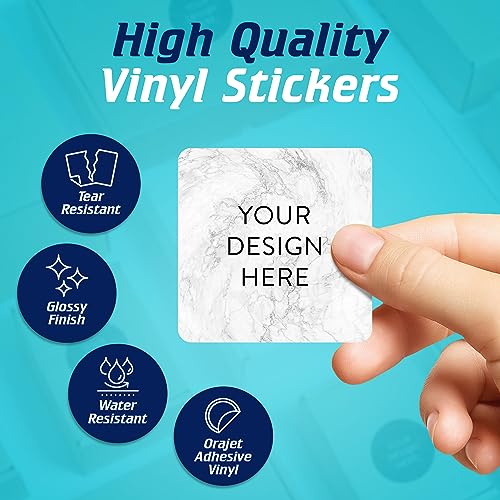 Custom Vinyl Stickers Your Image (100 Count)