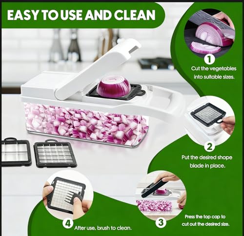 Multi 23-in-1 Pro Vegetable Chopper & Mandoline Slicer, 10 Blade-in-1 (23 Count)