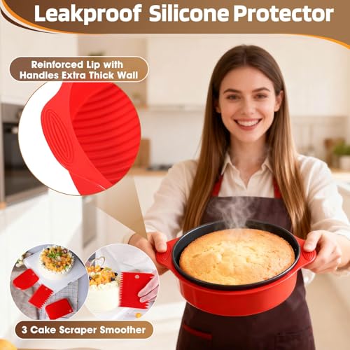 9 Inch Springform Pan Leakproof Nonstick Cheesecake Pan with Protector