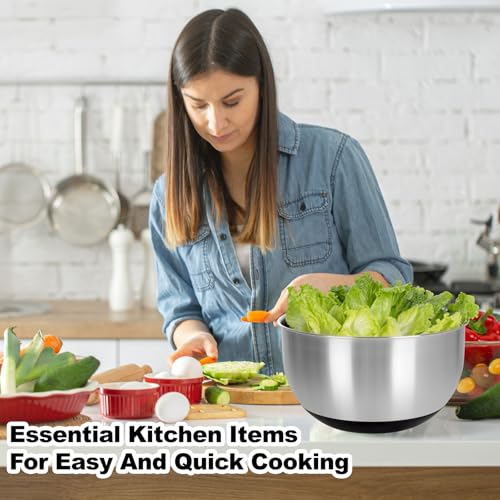 5.3Qt Stainless Steel Salad Spinner with Instant Stop Button
