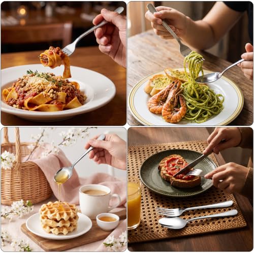 Forks and Spoons Silverware Set (72 Count)