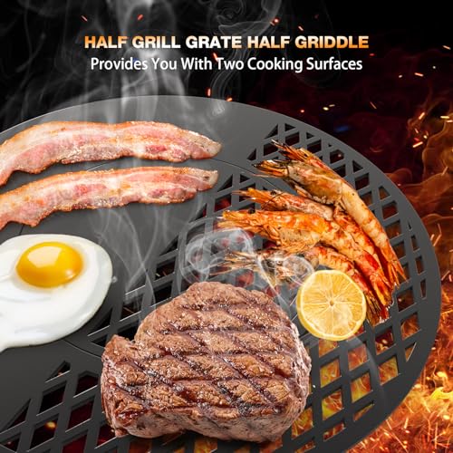 BBQ Griddle and Grate Combo Kit for Weber 22 inch Kettle Charcoal Grills