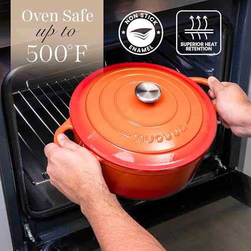 Enamelled Cast Iron Dutch Oven Pot with Lid