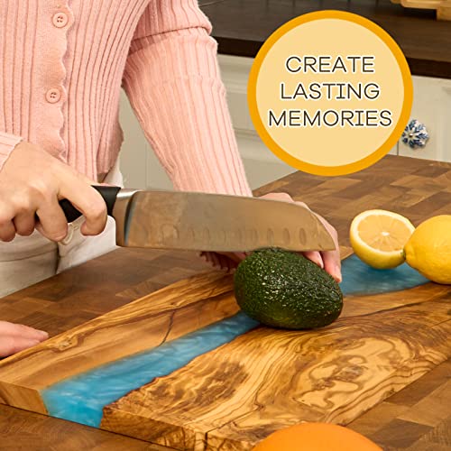 Italian Olive Wood luxury Cheese board with Resin