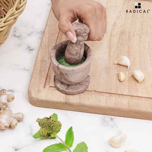 Marble Mortar and Pestle Set Small Spice Grinder & Herb Grinder