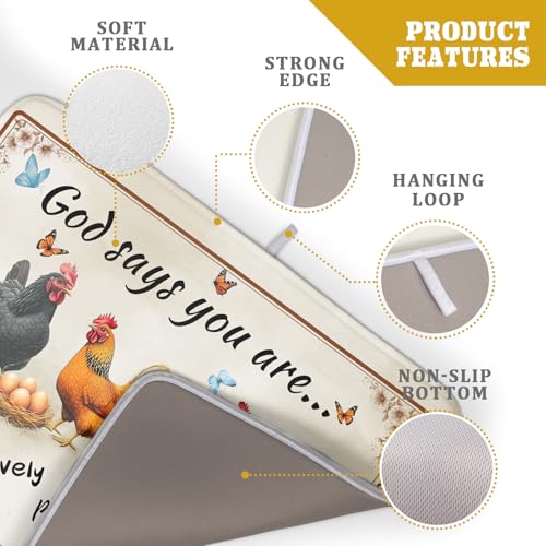 Farmhouse Rooster Dish Drying Mat