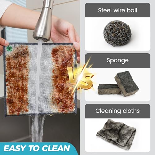 24 PCS Non Scratch Wire Dishcloth (24 Count)