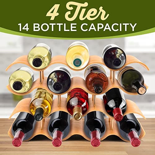 Bamboo Wine Rack (14 Count)