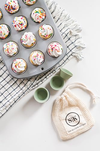 Reusable Silicone Baking Cups Gift Set Bundle (60 Count)