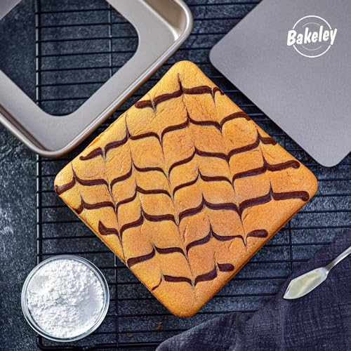7 Inch Nonstick Square Cake Pan with Removable Bottom