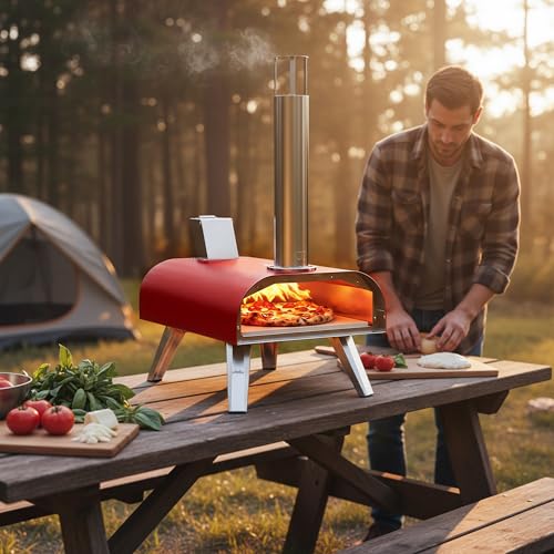 12" Multi Fuel Outdoor Pizza Oven Reach up to 1110℉