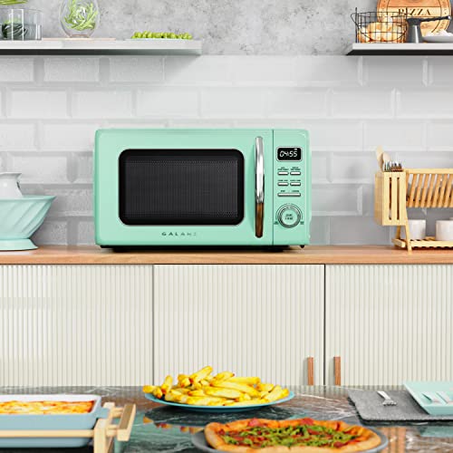 GLCMKZ07GNR07 Retro Countertop Microwave Oven with Auto Cook & Reheat