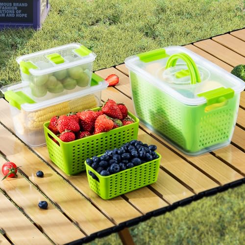 Produce containers for fridge (135.2561 Fl Oz)