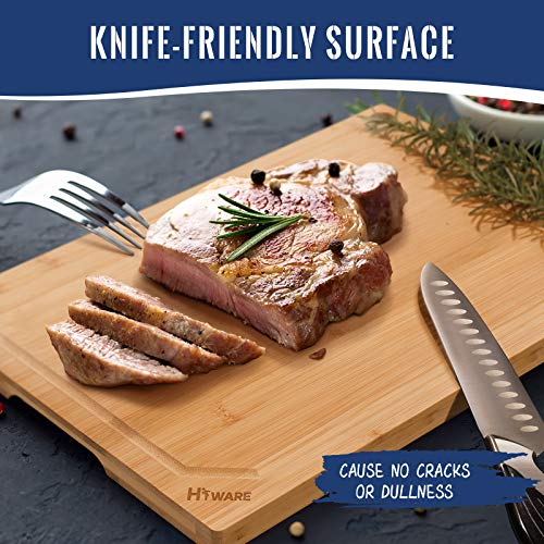 4 Piece Extra Large Bamboo Cutting Boards Set for Kitchen (4 Count)