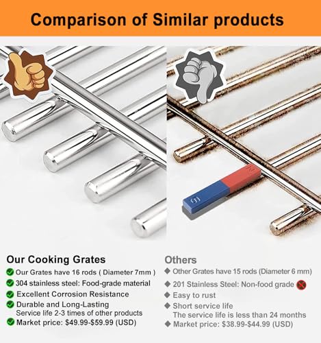 17.5" Stainless Steel Grill Grates