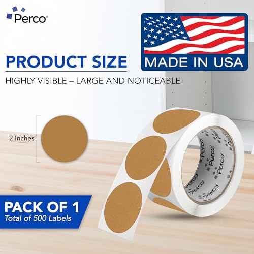 Kraft Brown Round Circle Dot Sticker 2