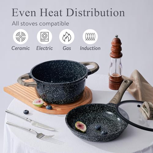 22 Piece Ceramic Cookware Set
