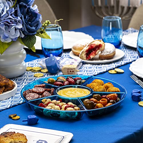 6 Sectional Round Plastic Serving Tray