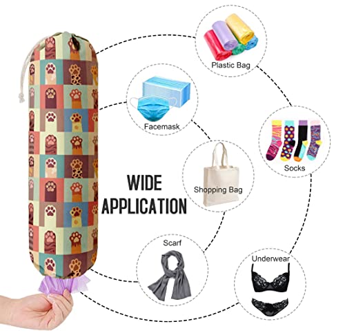 Cat Pattern Grocery Bags Holder Organizer For Shopping Bags