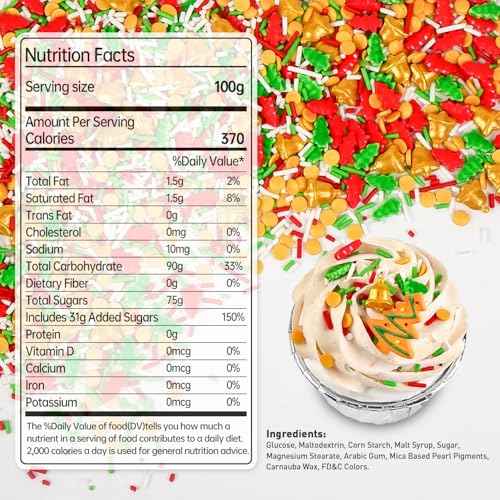 Edible Jimmies Sprinkles for Cake Decorating (5.29 Ounce)
