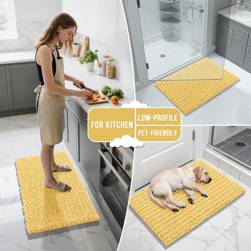 Large Bathroom Rugs Non Slip Washable 36x24 Inch