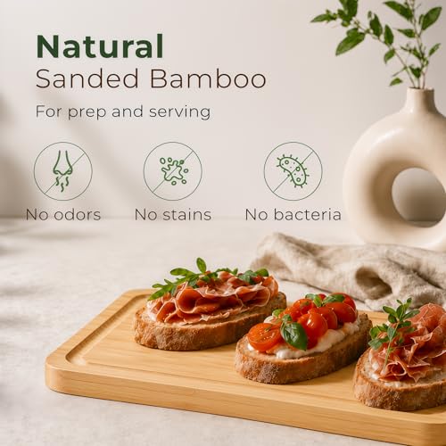 Bamboo Cutting Boards for Kitchen Set of 3 (3 Count)
