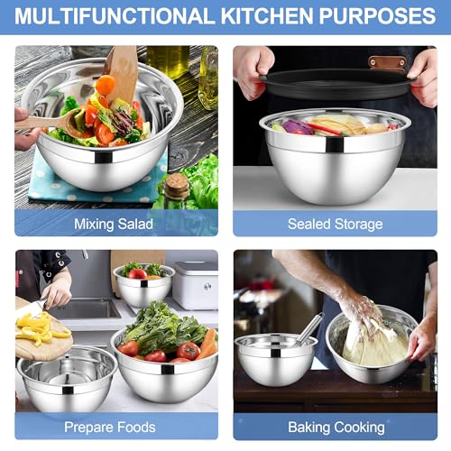 Mixing Bowls with Lids Set of 6 (12 Count)
