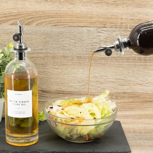 Oil and Vinegar Dispenser with Metal Pour Spout (2 Count)