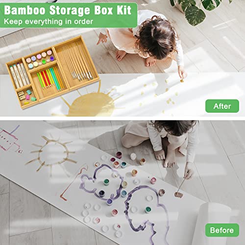 Bamboo Bathroom Drawer Organizer Dividers