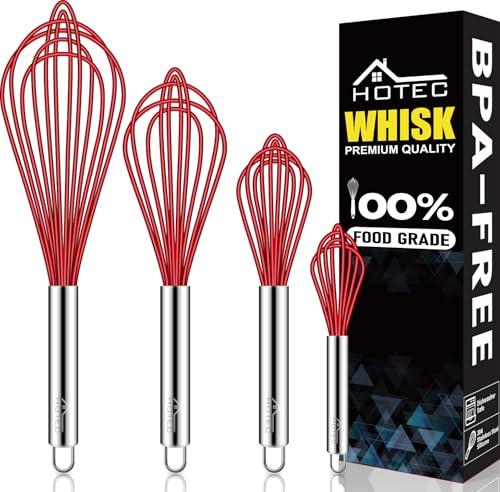 4 Pieces Silicone Whisks Set (4 Count)