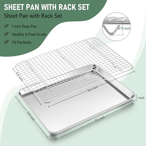 Half Baking Sheet with Wire Rack (2 Count)