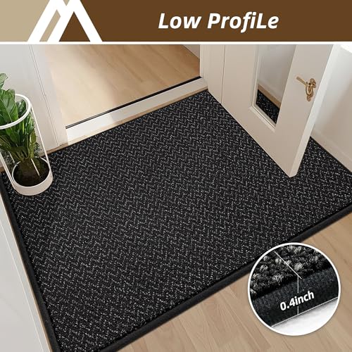 Dirt Trapper Door Mat 36"x60" Non Slip Washable Black (15 Sq Ft)