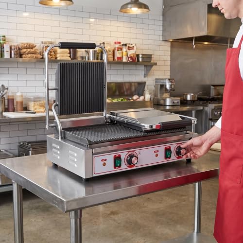 Commercial Panini Grill Grooved Press Sandwich Maker Industrial Panini Machine Single Grill Big