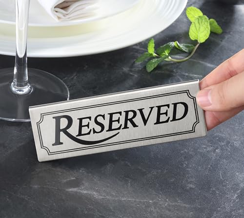 Stainless Steel Table Tent Sign (6 Count)