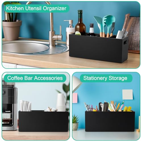 Large Utensil Holder with Removable Divider
